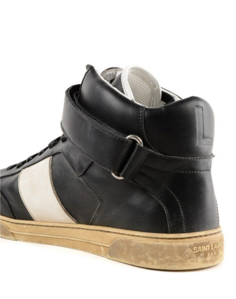 Saint Laurent Max contrasting band detail leather sneaker - Picture 2 of 9